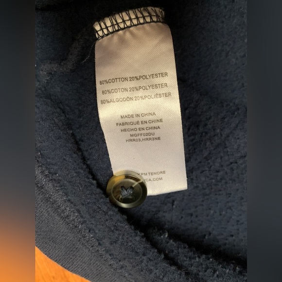 Men’s XXL Navy Blue 80/20 Cotton Poly RVCA Cardigan Sweatshirt Sweater - Picture 8 of 16